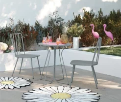 Heidi Light Gray 3-Piece Bistro Patio Furniture Set