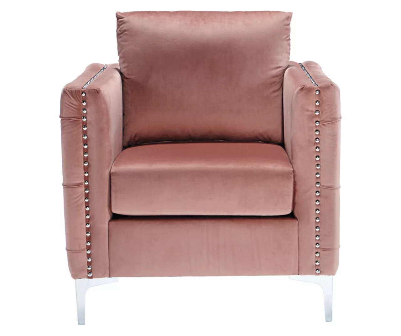 Lizmont Blush Tufted Velvet Accent Chair - Image 2