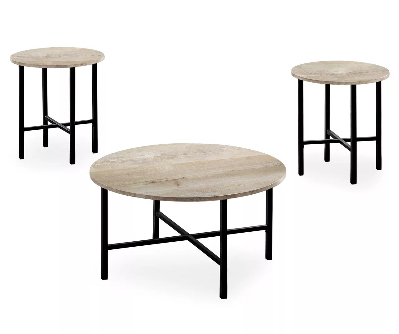 Monarch Round 3-Piece Occasional Table Set