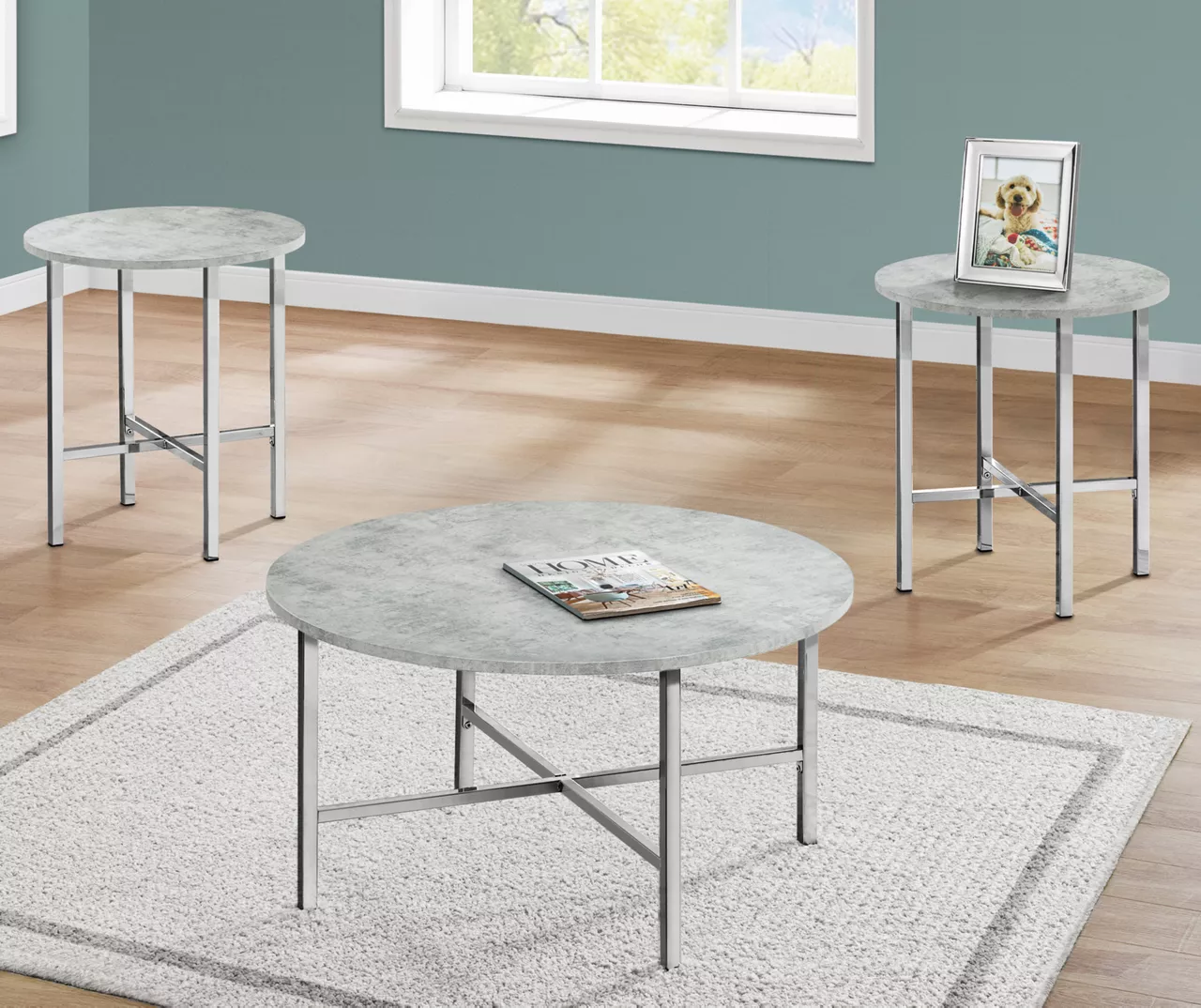 Monarch Round 3-Piece Occasional Table Set - Image 12