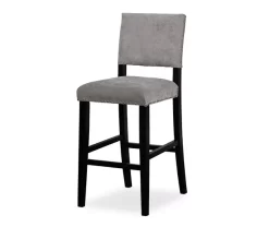 Marianna Dark Gray Washed Upholstered Velvet Bar Stool