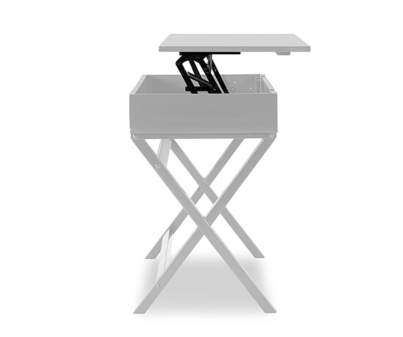 Kari White Lift-Top Campaign Desk - Image 4