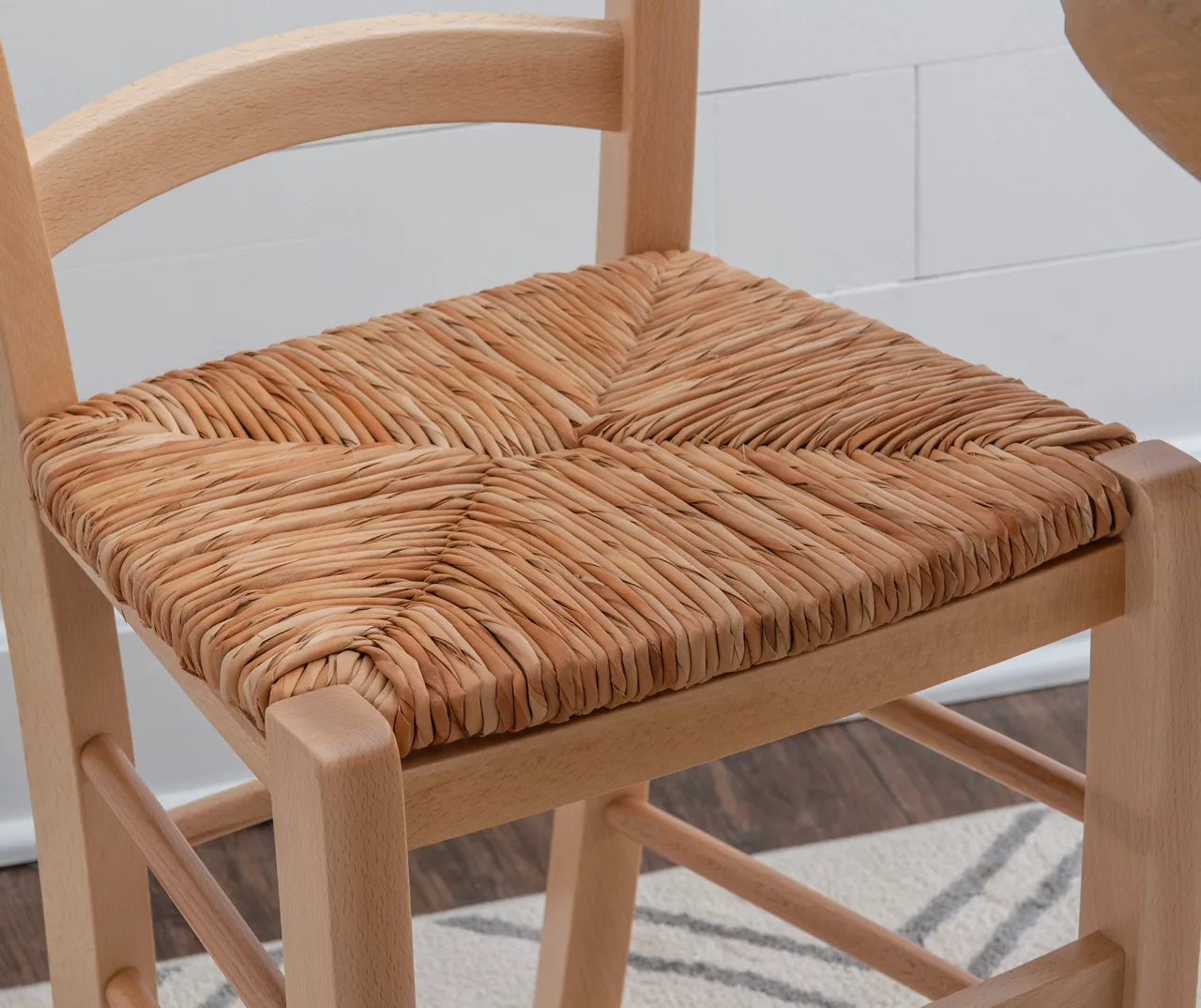 Bordeaux Natural Handwoven Ladder Back Side Chairs, 2-Pack - Image 4