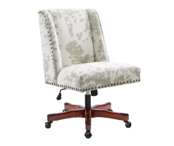 Austin Brown Linen Cow Print Office Chair