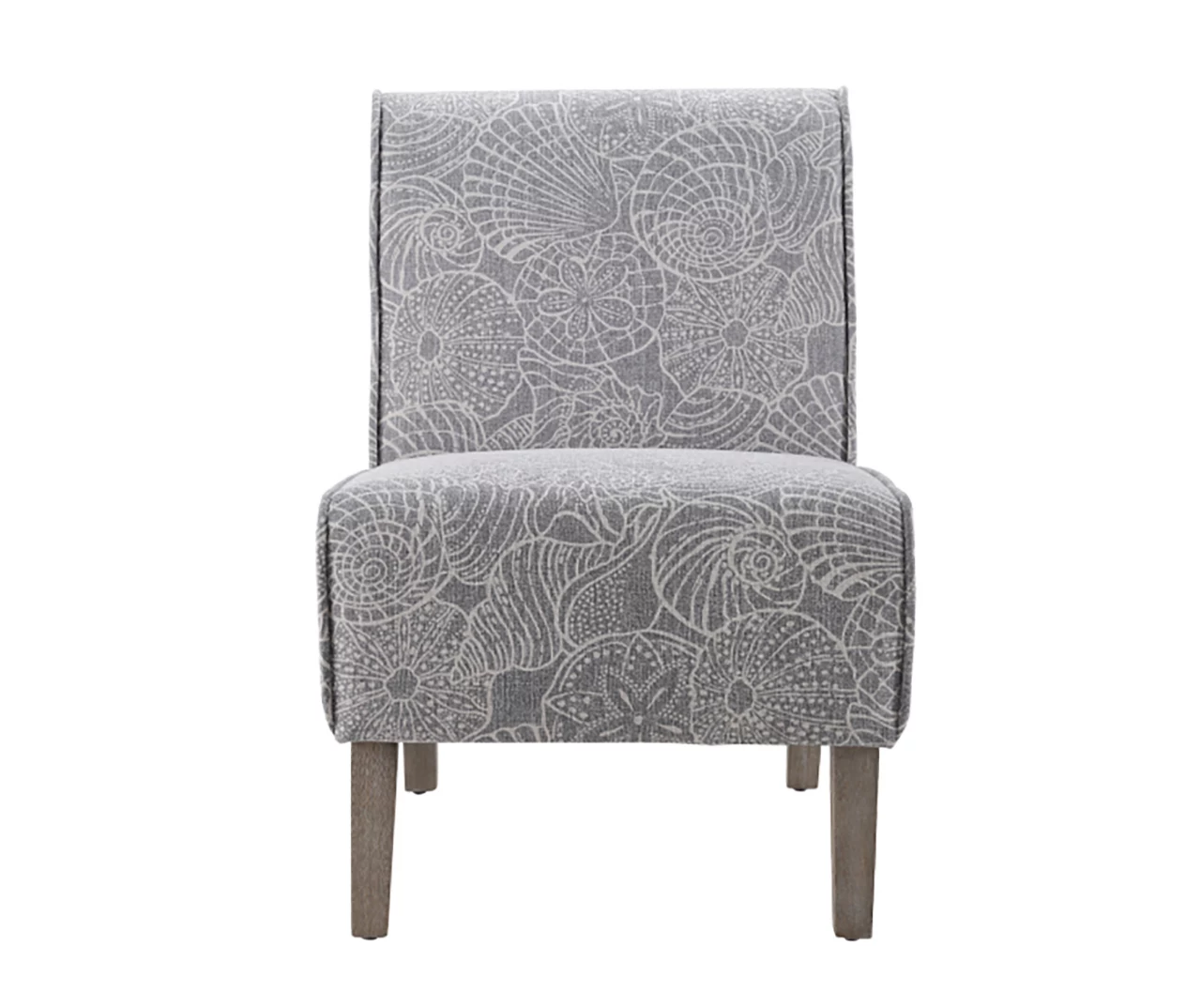 Jane Dark Gray Upholstered Coastal Slipper Chair - Image 3