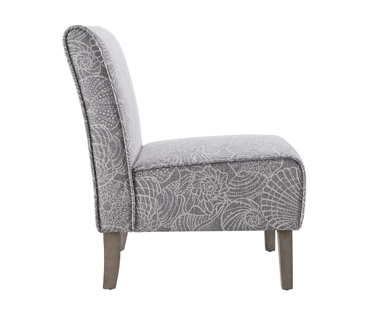 Jane Dark Gray Upholstered Coastal Slipper Chair - Image 4