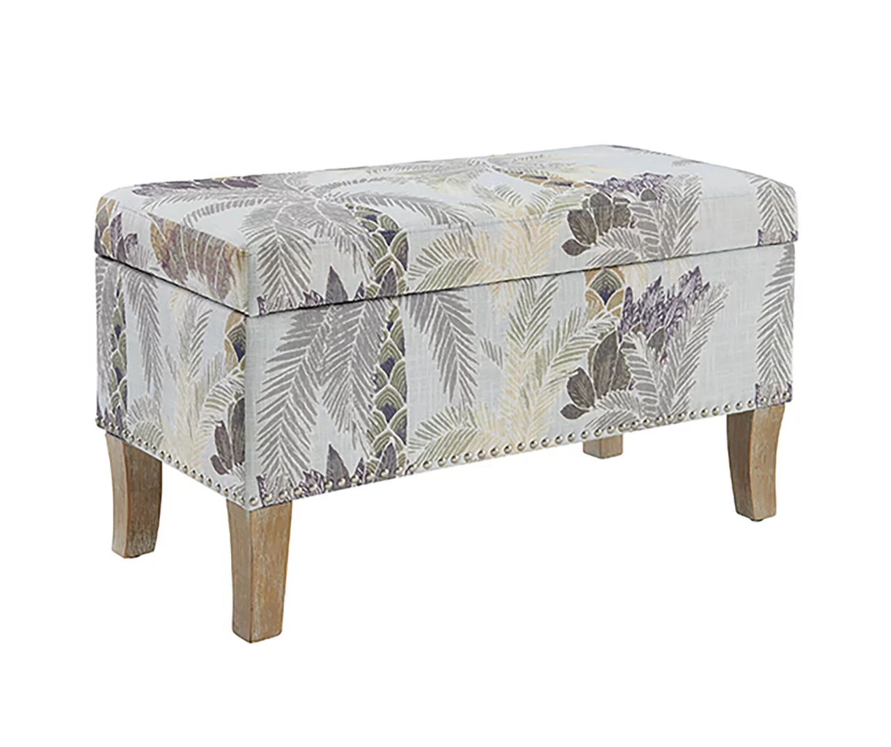 Lisa Palm Tree Storage Ottoman