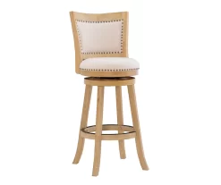 Graham Light Gray Padded Swivel Bar Stool