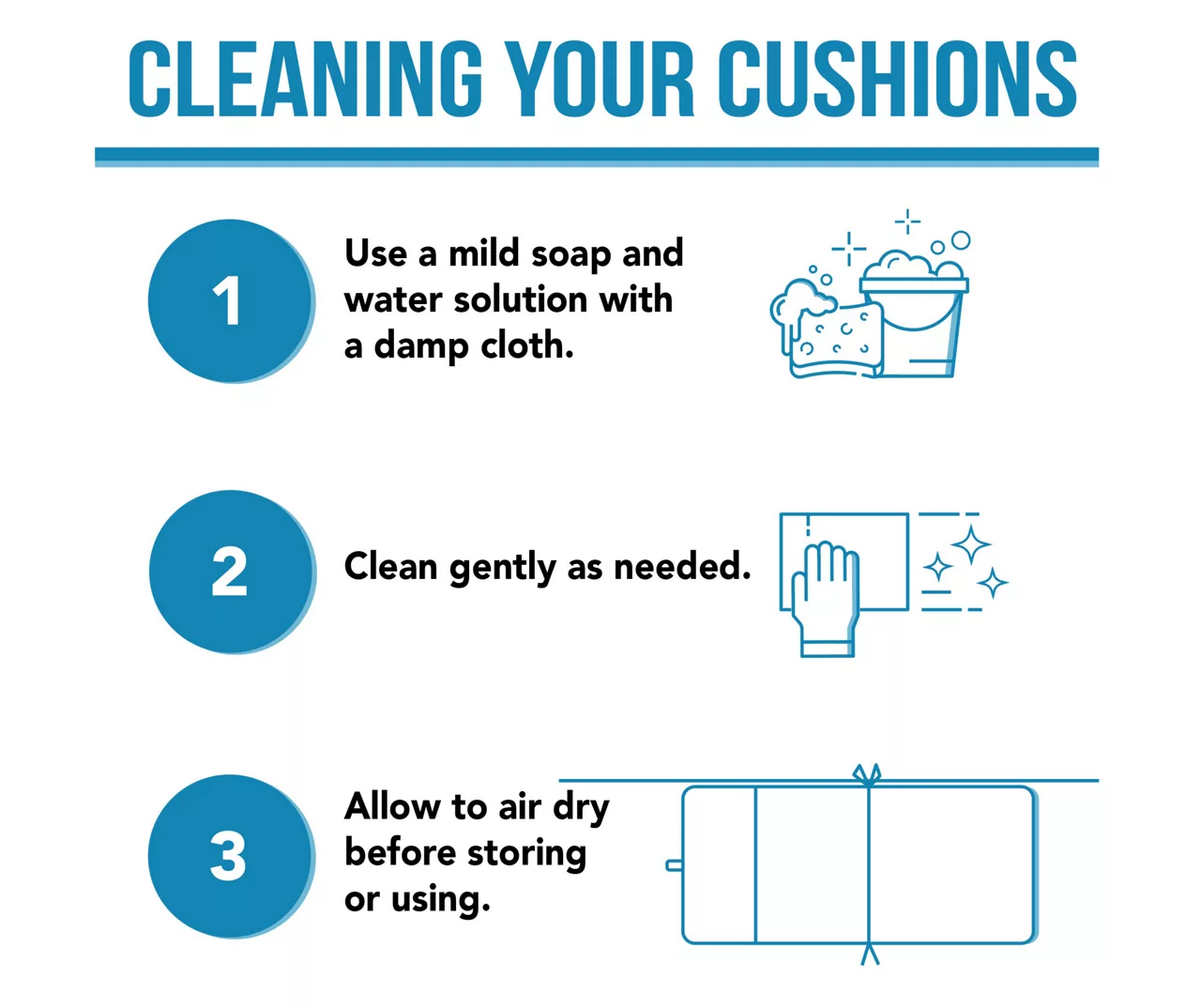 Sun River Sky Euro Style Outdoor Chair Cushion - Image 16