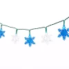 Cool White & Blue 8-Function Snowflake LED Solar Light Set, 30-Lights