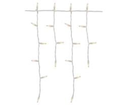 Clear Twinkling Icicle Light Set With White Wire, 200-Lights