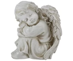 9.5" Ivory Resting Angel Garden Statuary