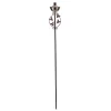 64.5" Brushed Copper Floral Motif Oil Patio Torch