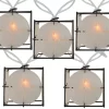 Sienna White & Black Lantern Mini Light Set, 10-Lights