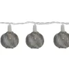 Sienna Silver Mesh Globe LED Micro Wide Angle Light Set, 10-Lights