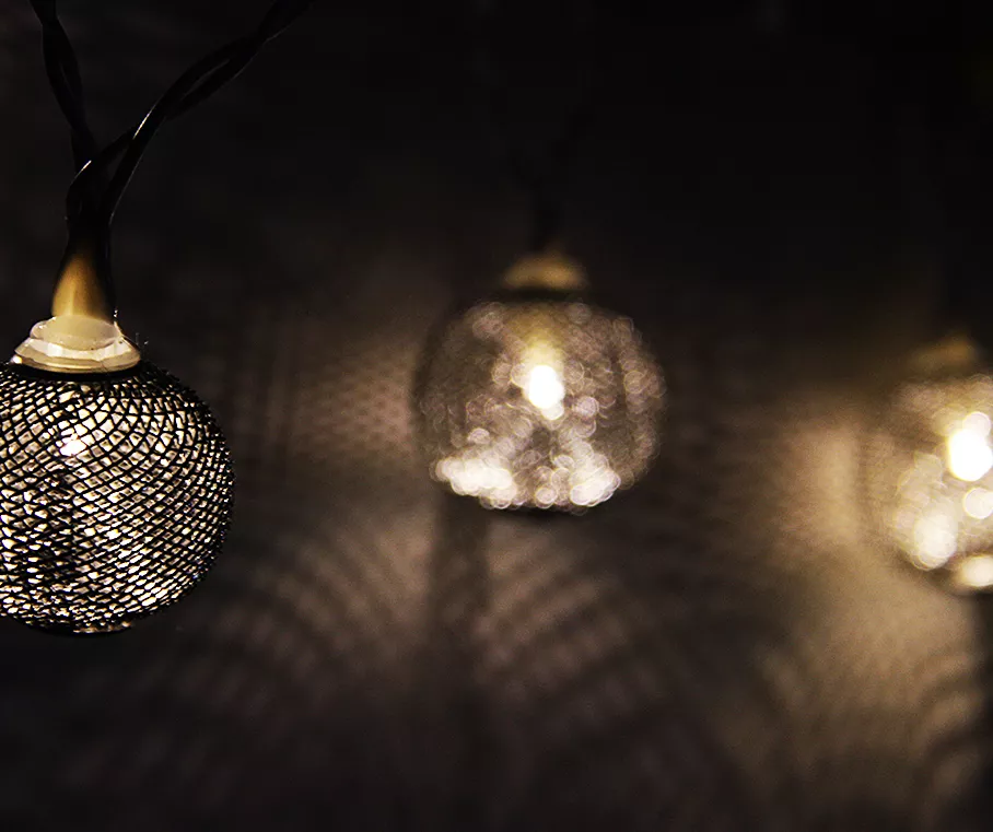 Sienna Silver Mesh Globe LED Micro Wide Angle Light Set, 10-Lights - Image 3