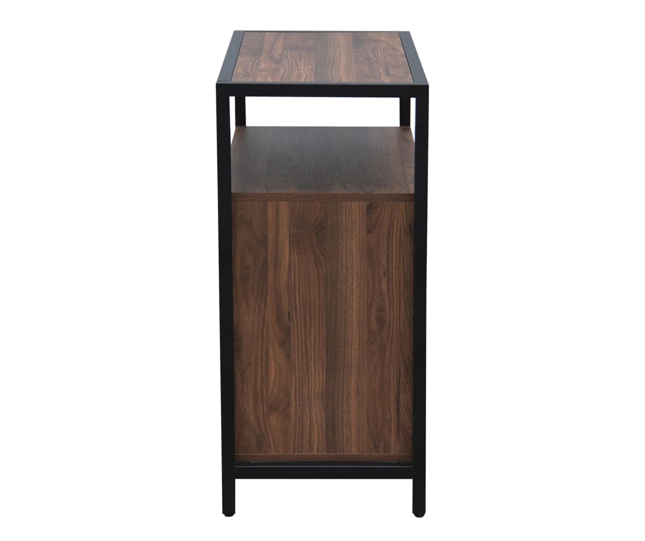 Walnut Chevron 2-Door Storage Cabinet - Image 7