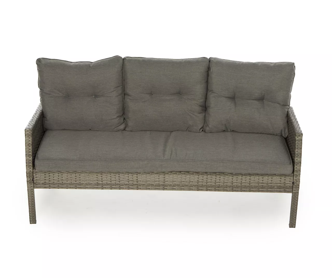 Valencia All-Weather Wicker Cushioned Patio Sofa & Ottoman Set - Image 2