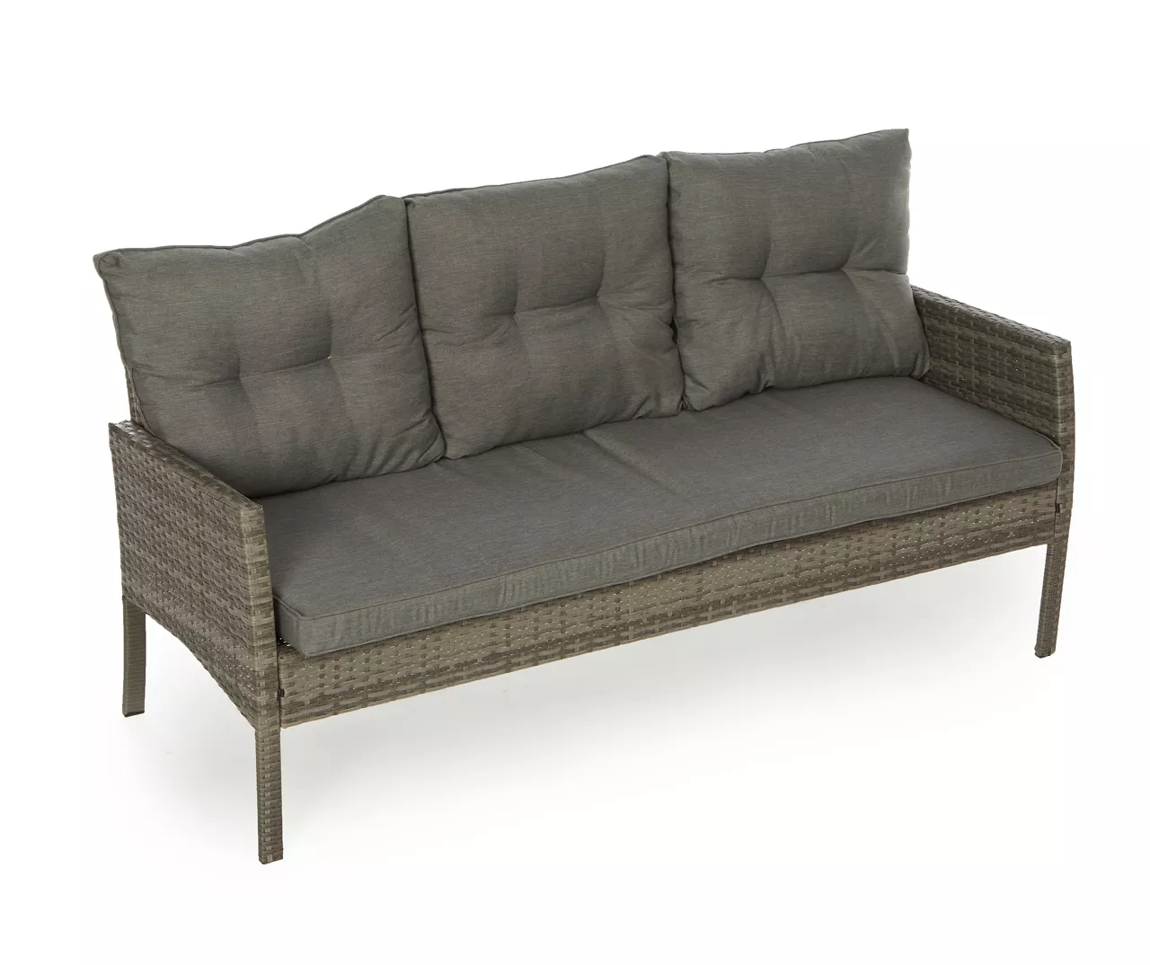 Valencia All-Weather Wicker Cushioned Patio Sofa & Ottoman Set - Image 3