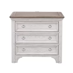 Glendale Estates 3-Drawer Nightstand With USB Charging