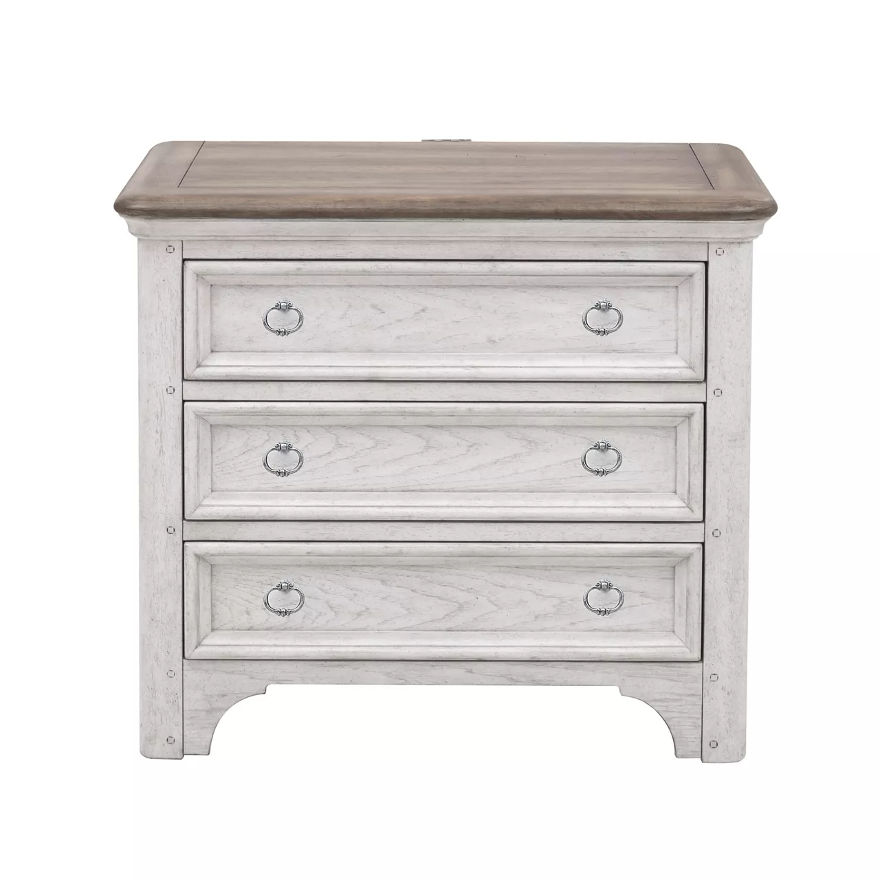 Glendale Estates 3-Drawer Nightstand With USB Charging