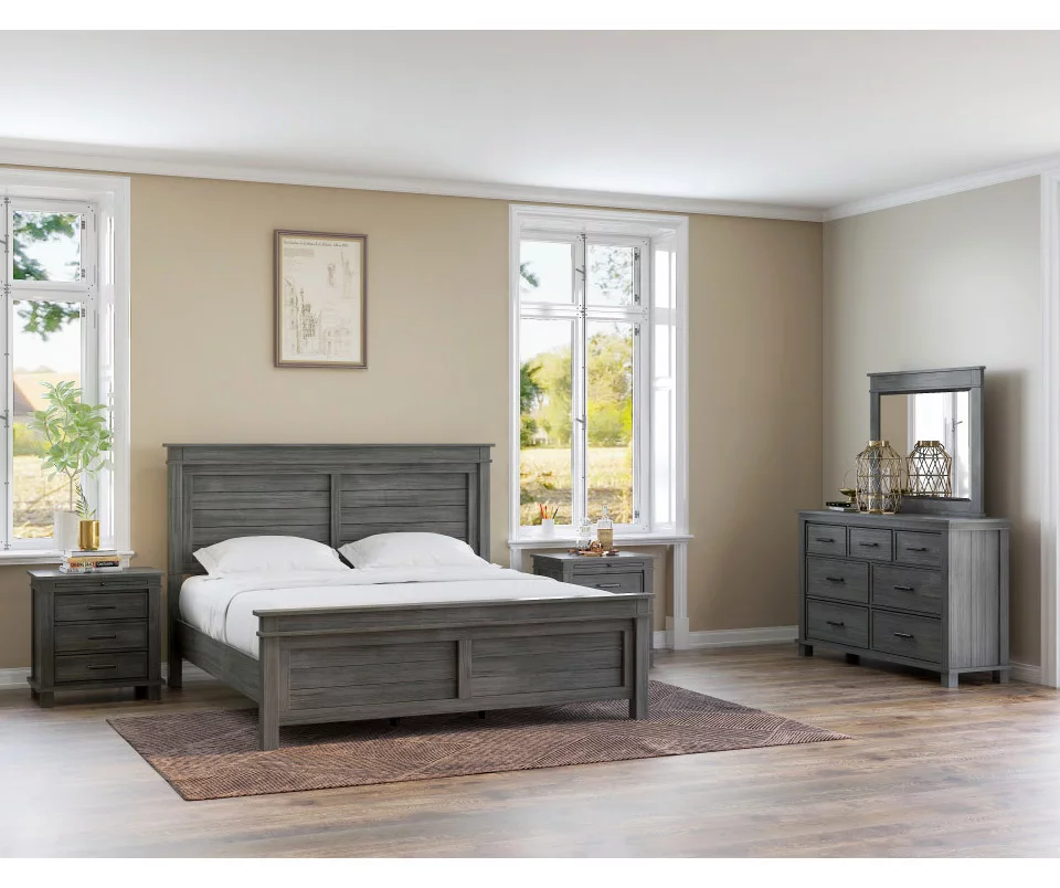 Topeka Warm Gray 3-Drawer Nightstand With USB Charging - Image 6