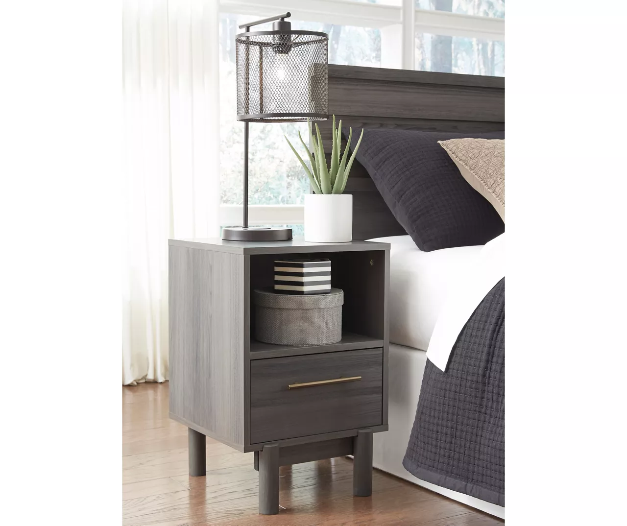 Brymont Dark Gray Nightstand - Image 4