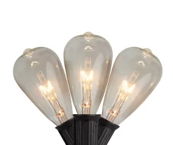 Northlight Clear Edison Glass Light Set With Black Wire, 10-Lights