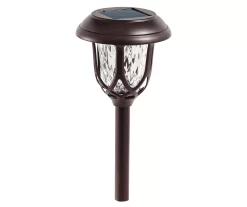 Brown Windowpane 8-Piece LED Solar Pathway Light Set
