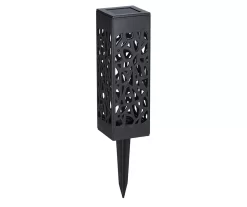 Black Cut-Out Geometric 8-Piece Solar Pathway Light Set