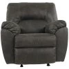 Tambo Pewter Faux Leather Rocker Recliner