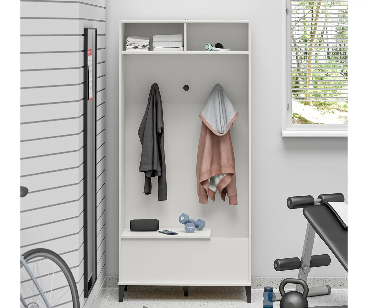 Evolution Amplus White Gym Storage Cabinet - Image 5