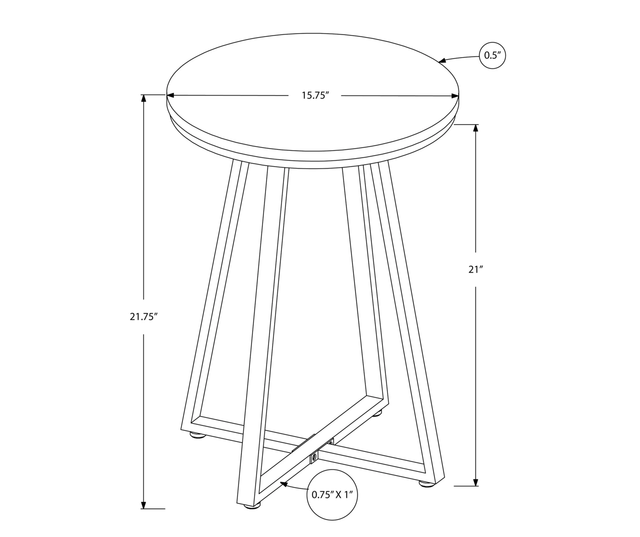 Monarch Metal Accent Table - Image 9