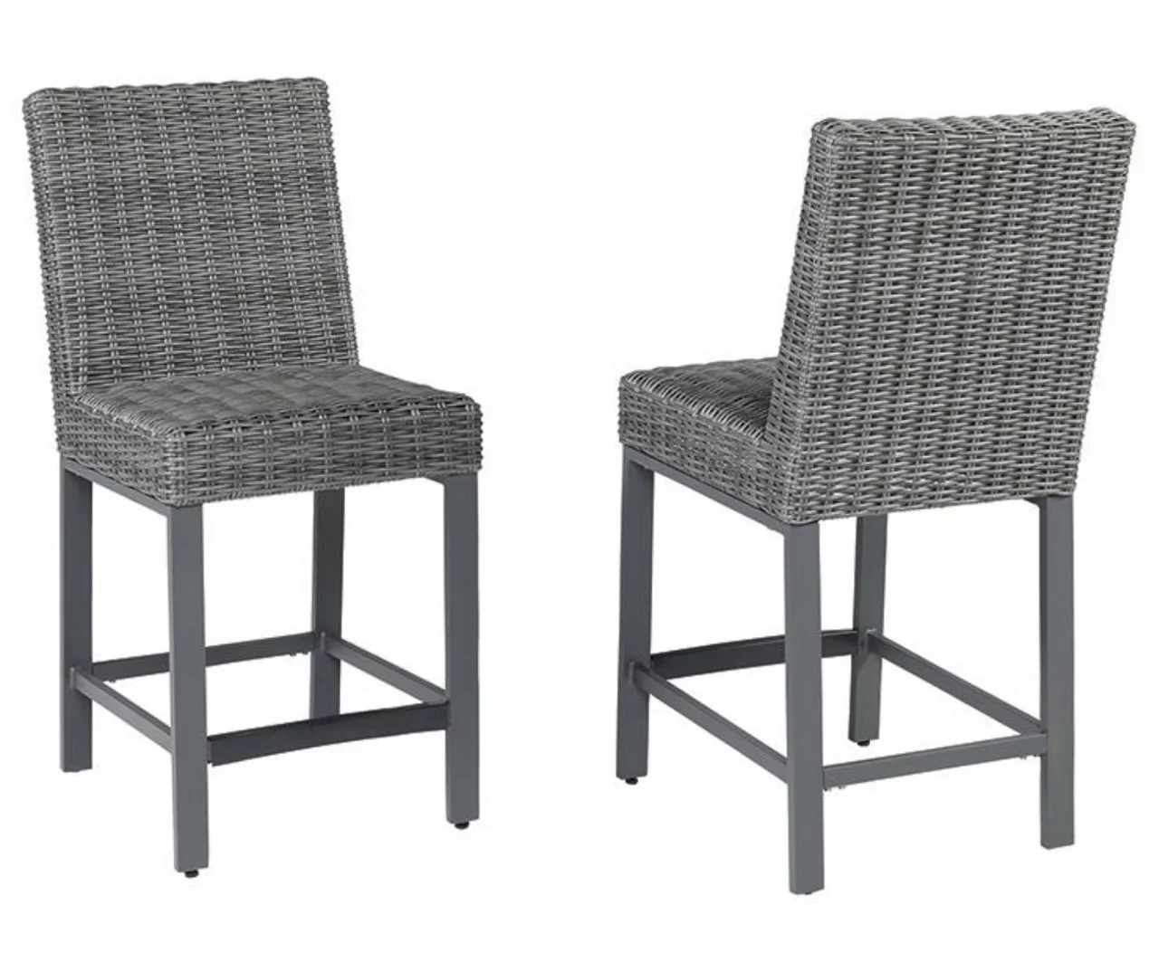 45.1" Palazzo All-Weather Wicker Patio Bar Stools, 2-Pack - Image 2