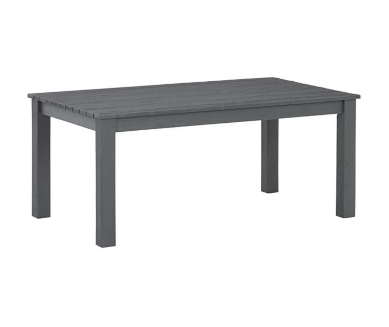 Fynnegan Gray Wood Cushioned Patio Loveseat & Coffee Table Set - Image 4