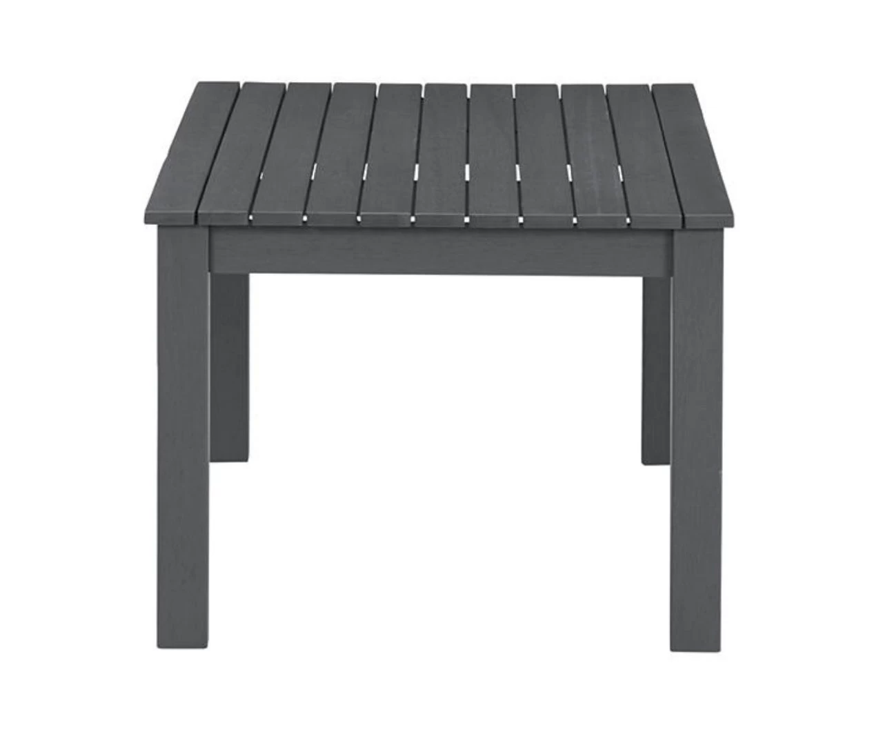 Fynnegan Gray Wood Cushioned Patio Loveseat & Coffee Table Set - Image 5