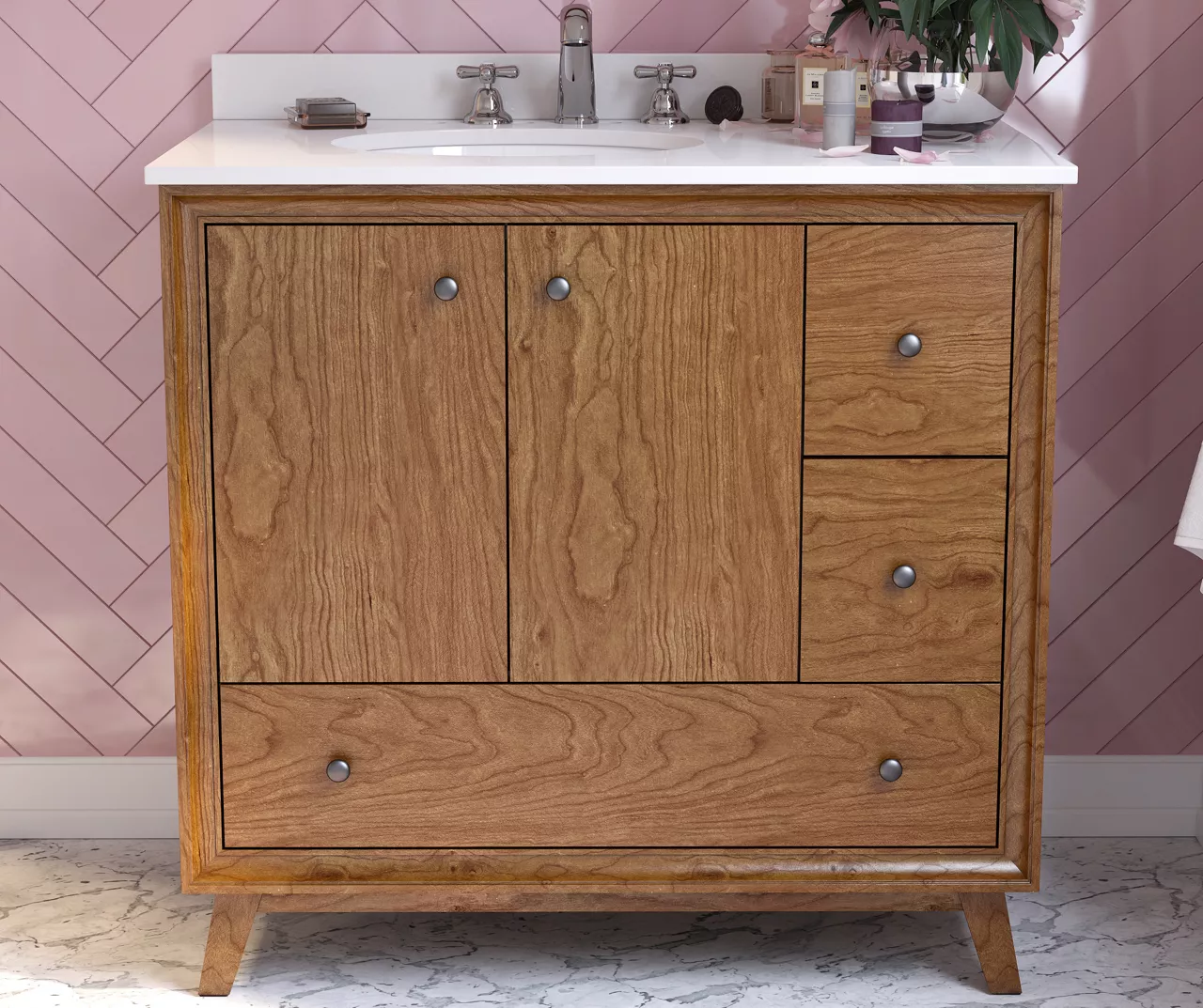 DHP Atwater Living Delias Bathroom Vanity With White Sink