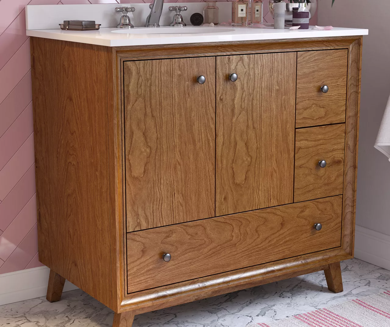 DHP Atwater Living Delias Bathroom Vanity With White Sink - Image 4