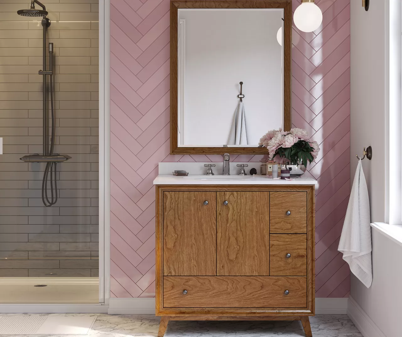 DHP Atwater Living Delias Bathroom Vanity With White Sink - Image 5