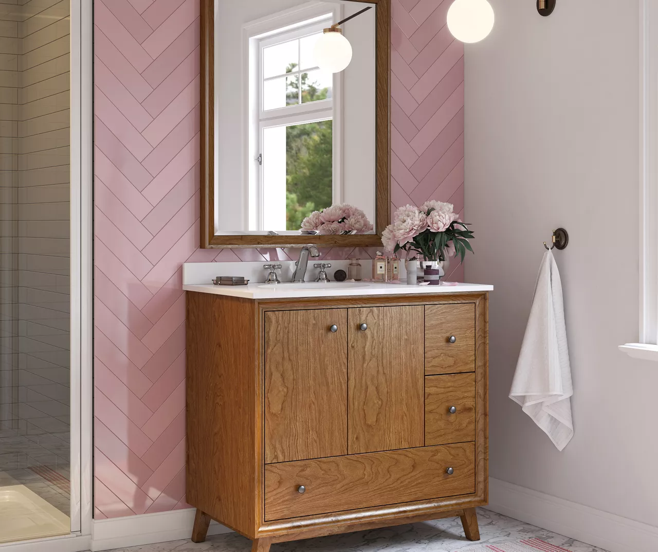 DHP Atwater Living Delias Bathroom Vanity With White Sink - Image 7