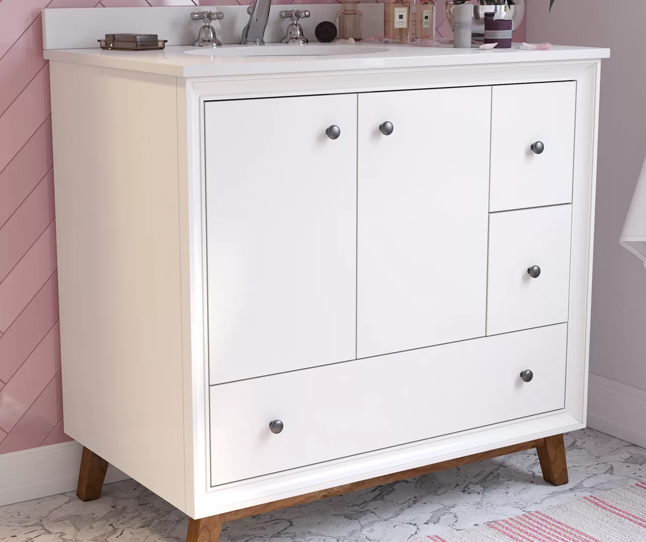DHP Atwater Living Delias Bathroom Vanity With White Sink - Image 14