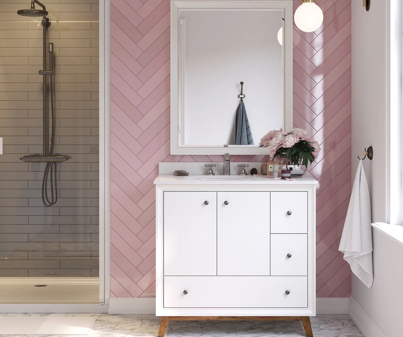 DHP Atwater Living Delias Bathroom Vanity With White Sink - Image 15