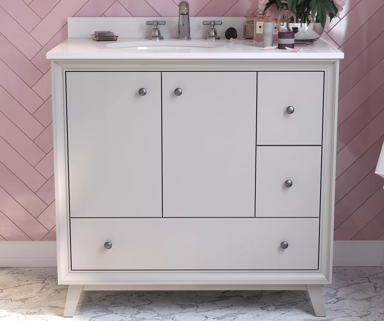 DHP Atwater Living Delias Bathroom Vanity With White Sink - Image 2