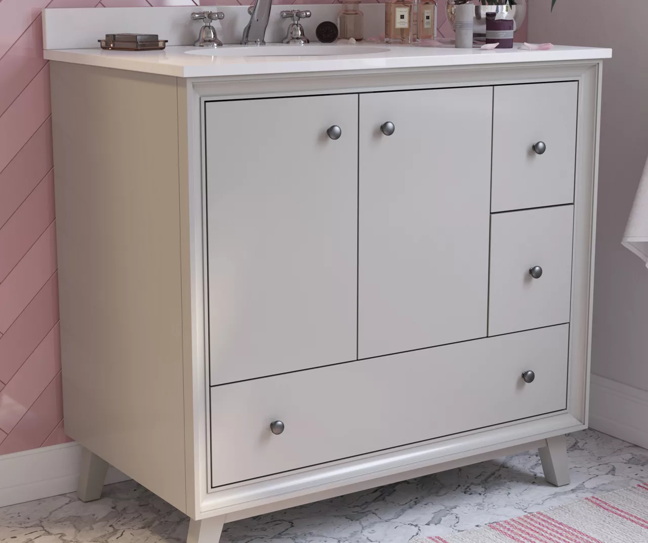 DHP Atwater Living Delias Bathroom Vanity With White Sink - Image 9