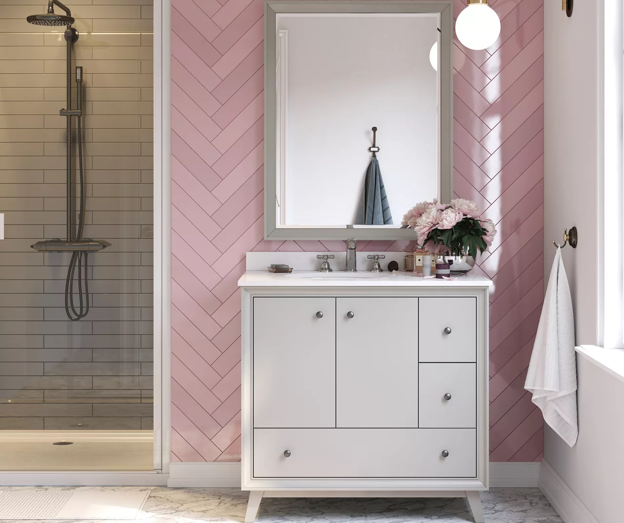 DHP Atwater Living Delias Bathroom Vanity With White Sink - Image 10