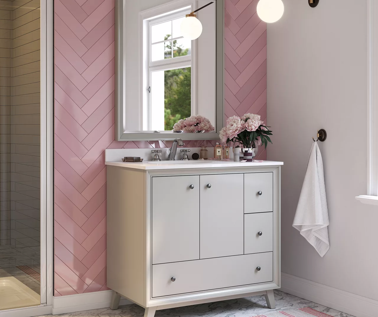 DHP Atwater Living Delias Bathroom Vanity With White Sink - Image 12