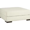Zada White Oversize Accent Ottoman