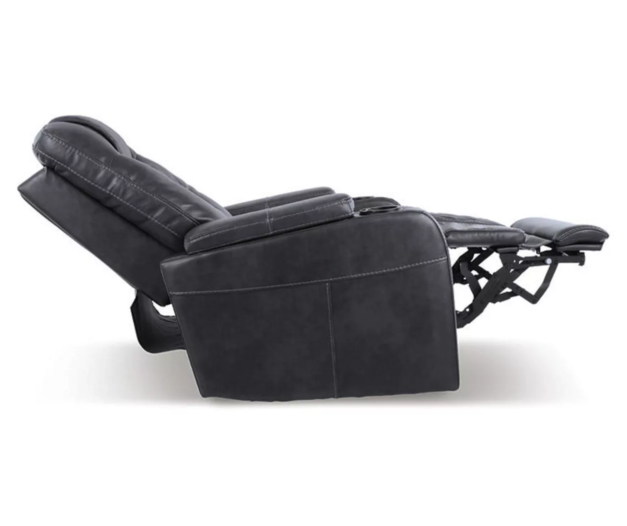 Composer Black Faux Leather Power Recliner - Image 3
