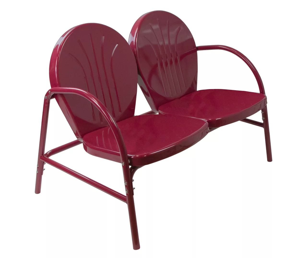 Northlight Retro Tulip Metal Patio Loveseat - Image 6