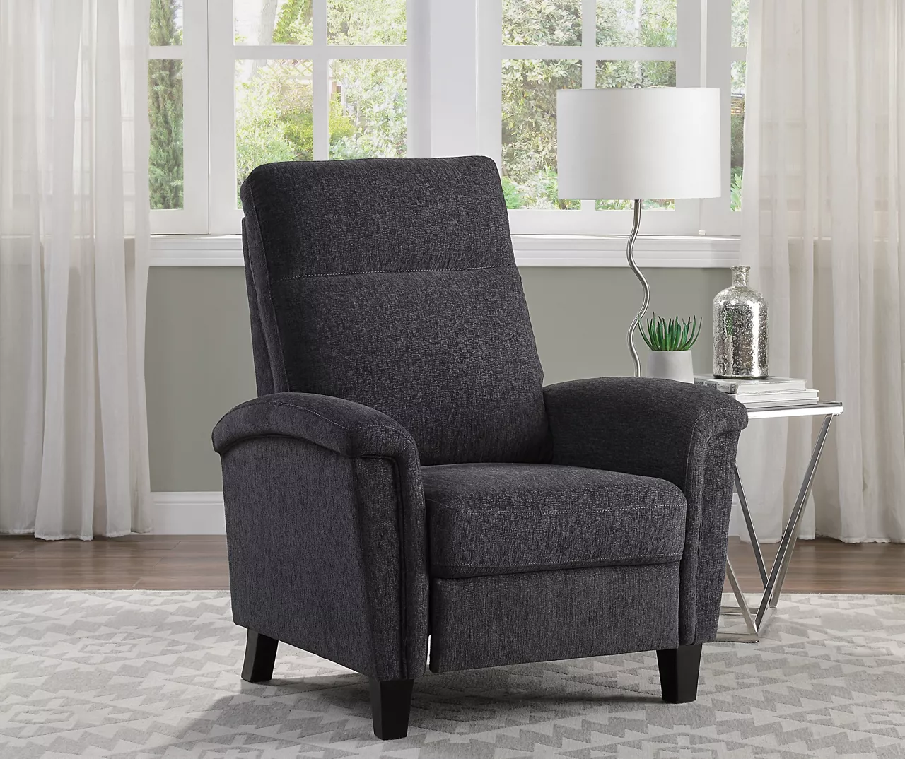 Weiser Dark Gray Push-Back Recliner - Image 2